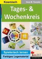 Vorschau - Unterrichtsreihen - Tageskreis und Wochenkreis – Legekreis zu Wochentagen und Tagesablauf | Sachunterricht, Grundschule, Förderschule, Sekundarstufe I, Klasse 2–6 | Montessori, Legestern, Tageszeit, Uhrzeit, kosmisch - Deckblatt