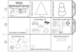 Vorschau - Arbeitsblätter - Leporello: Weihnachten Silvester Ferien - Seite 2