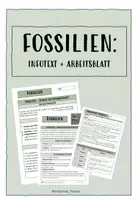 Vorschau - Arbeitsblätter - FOSSILIEN: FOLIEN, INFOTEXT, ARBEITSBLATT - Deckblatt