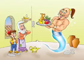 Vorschau - Arbeitsblätter - Aladin und die Wunderlampe Kamishibai/Erzähltheater/Fabel/Tafelbilder - Seite 2