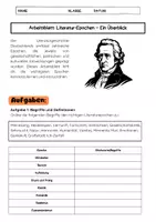 Vorschau - Arbeitsblätter - Literaturepochen Arbeitsblatt: Textanalysen, Multiple-Choice und Zuordnungsaufgaben - Seite 1