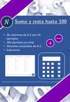 Vista previa - Hojas de trabajo - Suma y resta hasta 100 | matemáticas | 26 columnas - Portada