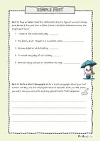 Vorschau - Arbeitsblätter - Übungsmaterial simple past - summer holidays - Seite 3