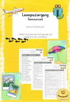 Vorschau - Arbeitsblätter - Lesespaziergang "Sommerzeit" Klasse 1/2 - Deckblatt