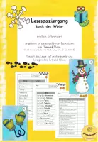 Vorschau - Arbeitsblätter - Lesespaziergang Winter (Kl. 1/2) - passend zu Flex und Flora - Deckblatt