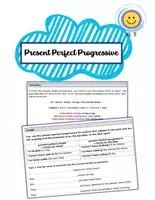 Vorschau - Arbeitsblätter - Present Perfect Progressive - Explanation, Exercises and Solutions - Deckblatt