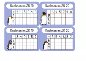 Vorschau - Aufgabenkarten - Rechengitter ZR 10 - 100 - Deckblatt