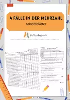 Vorschau - Arbeitsblätter - 4 Fälle Mehrzahl - Arbeitsblätter - Deckblatt