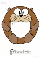 Vorschau - Mal- und Bastelvorlagen - Buchstabentier O wie Otter – Buchstabenheft Grundschule (Klasse 1) | Buchstabeneinführung, Bastelvorlage & Anfangsunterricht - Seite 1