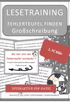 Vorschau - Fördermaterial/Inklusion - Fußball Spezial - 1. FC Köln Fehlerteufel Lesekarten Großschreibung - Seite 1