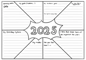 Vorschau - Arbeitsblätter - New Year’s Resolutions 2025 - Freebie - Seite 1