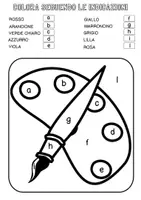 anteprima - Materiale di supporto/inclusione - Carattere stampato minuscolo - Colora la tavolozza del pittore - Pagina 1