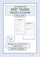 Vorschau - Arbeitsblätter - Übungsmaterial zu past tenses - digital activism - Deckblatt
