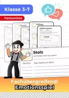 Vorschau - Spiele - Emotionskarten | Pantomime-Spiel | Emotionen erkennen - Deckblatt