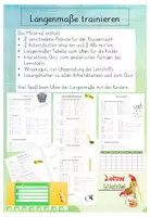 Vorschau - Arbeitsblätter - Längenmaße fleißig üben - Deckblatt