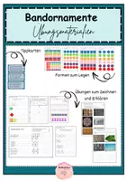 Vorschau - Arbeitsblätter - Bandornamente: Übungsmaterialien zum Legen, Zeichnen und Erklären - Deckblatt