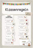 Vorschau - Poster - Klassenregeln (auch in Silbenschrift) - Deckblatt