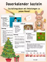 Vorschau - Stundenentwürfe - Dauerkalender basteln - Gestaltungsideen und Anleitungen für das ganze Jahr! - Deckblatt