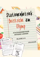 Vorschau - Arbeitsblätter - Offenes Lernen: Beistriche am Olymp/Kommaregeln - Deckblatt