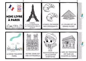 Vorschau - Arbeitsblätter - Mini Livre A Paris 3 Versionen (Leporello) - Seite 3