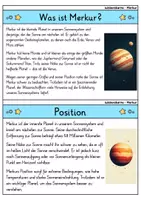 Vorschau - Bildkarten - Wissenskartei - Merkur | Planeten | Astronomie - Seite 1