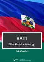 Vorschau - Arbeitsblätter - Haiti Steckbrief - Deckblatt