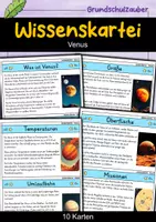 Vorschau - Bildkarten - Wissenskartei - Venus | Planeten | Astronomie - Deckblatt