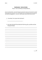 Vorschau - Test - Arbeit "Tiere in der Musik und Musiktheorie" - Deckblatt