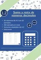 Vista previa - Hojas de trabajo - Suma y resta de números decimales | matemáticas | 26 columnas - Portada