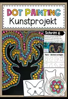Vorschau - Stundenentwürfe - Dot Painting - Kunstprojekt (fertig geplante Kunststunde) - Deckblatt
