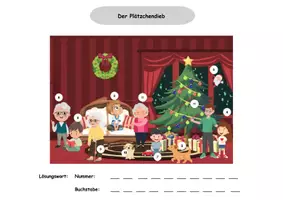 Vorschau - Arbeitsblätter - Der Plätzchendieb - Eine weihnachtliche Lesespurgeschichte - Seite 2