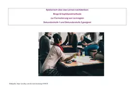Vorschau - Arbeitsblätter - Sek I / Sek II Lernen lernen mit einem Bingo und der Kopfstandmethode - Deckblatt