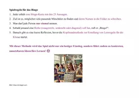 Vorschau - Arbeitsblätter - Sek I / Sek II Lernen lernen mit einem Bingo und der Kopfstandmethode - Seite 2