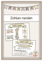 Vorschau - Poster - Zahlen runden Merkplakate - Deckblatt