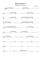 Vorschau - Arbeitsblätter - Klatschzettel mit Rhythmen im 6/8 Takt (Noten PDFs) - Seite 1