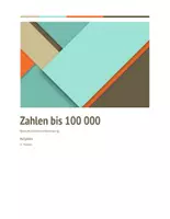 Vorschau - Arbeitsblätter - Zahlen bis 100 000 (4. Klasse) - Deckblatt