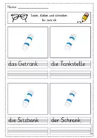Vorschau - Arbeitsblätter - Lesen, kleben und schreiben (Kl.1) 32. Teil - für Flex&Flora - Seite 3