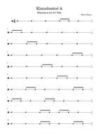 Vorschau - Arbeitsblätter - Klatschzettel mit einfachen Rhythmen im 5/4 Takt (Noten) - Seite 1