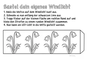 Vorschau - Arbeitsblätter - Frühblüher Windlichter zum Ausmalen & Basteln für die Winterzeit & Frühlingszeit - Seite 2