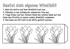 Vorschau - Arbeitsblätter - Frühblüher Windlichter zum Ausmalen & Basteln für die Winterzeit & Frühlingszeit - Seite 3