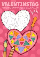 Vorschau - Mal- und Bastelvorlagen - Herz Prickelbilder - Kunst für den Valentinstag & Muttertag - Motorikübungen - Deckblatt