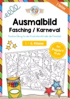Vorschau - Mal- und Bastelvorlagen - Ausmalbild Fasching / Karneval (Pop Art) - Deckblatt