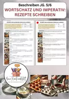 Vorschau - Arbeitsblätter - Beschreiben (Rezept): Imperativ und Wortschatz - Deckblatt