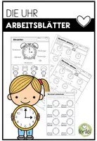 Vorschau - Arbeitsblätter - Uhrzeiten - Arbeitsblätter - Deckblatt