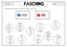 Vorschau - Arbeitsblätter - FASCHING Artikelübung - Seite 2