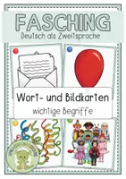 Vorschau - Fördermaterial/Inklusion - FASCHING Wort- und Bildkarten (wichtige Begriffe) - Deckblatt