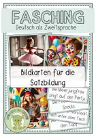Vorschau - Fördermaterial/Inklusion - FASCHING Bildkarten für die Satzerarbeitung - Deckblatt