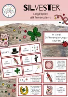 Vorschau - Spiele - Silvester Legespiel differenziert - Deckblatt