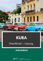 Vorschau - Arbeitsblätter - Kuba Steckbrief - Deckblatt