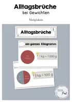 Vorschau - Poster - Brüche / Alltagsbrüche Merkplakate - Gewichte - Deckblatt